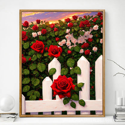 Dipinto rosa digitale fai da te