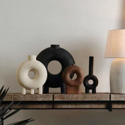 Ornamento ceramica toroidale nero