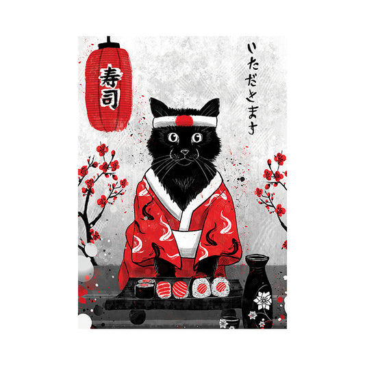 Quadro su tela Panda samurai