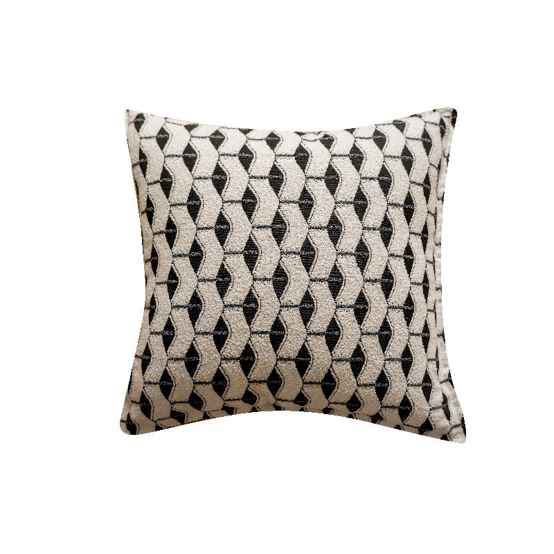 Federa jacquard bianco nero