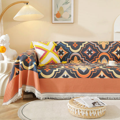 Plaid divano beige pattern geometrico