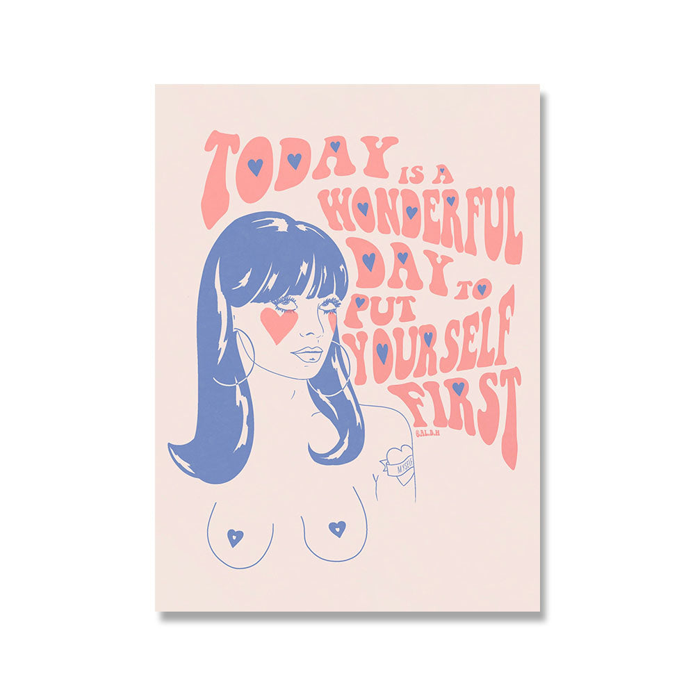 Quadro femminista vintage