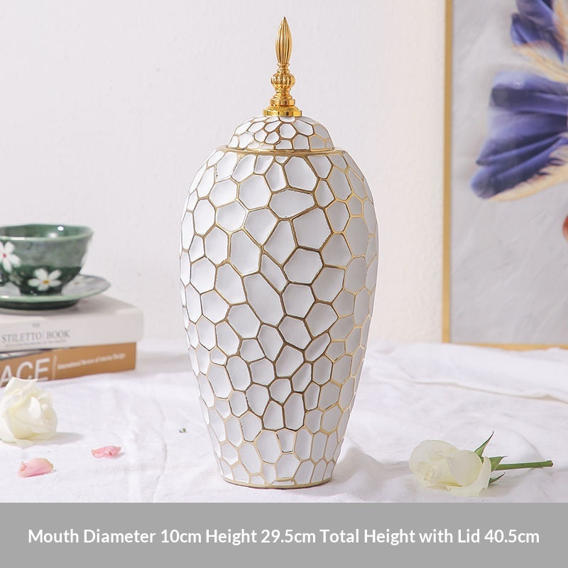 Vaso ceramica dorato Nordic