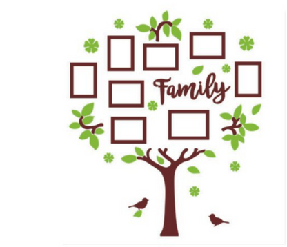 Adesivo murale albero genealogico 3D