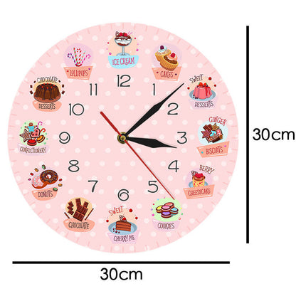 Orologio da parete Cupcake dolcetti rosa