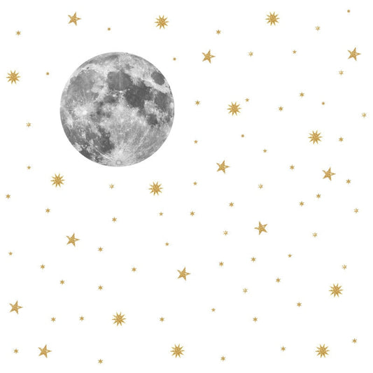 Adesivo murale Luna e stelle