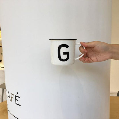 Tazza ceramica lettere