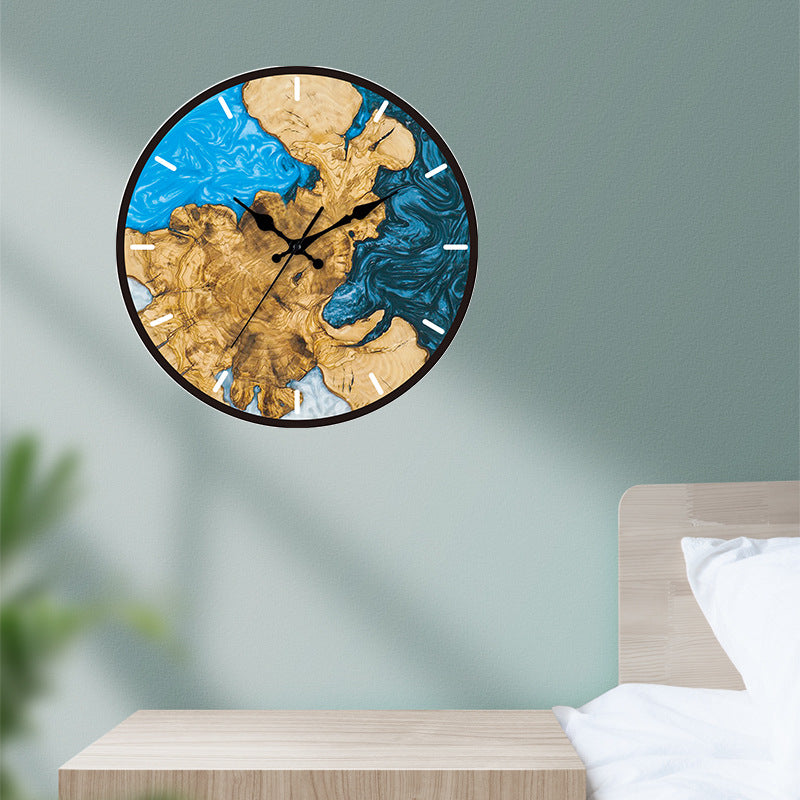 Orologio da parete Texture legno naturale