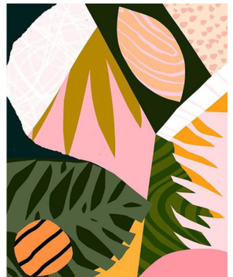 Quadro da colorare piante
