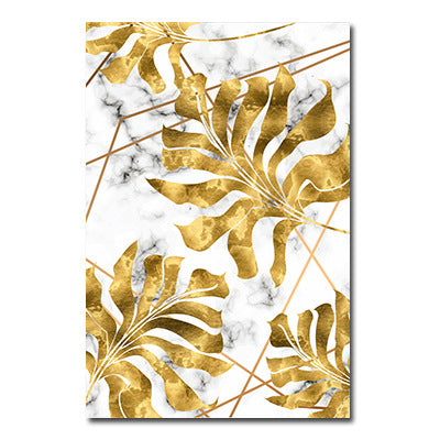Quadro monstera piume nordico