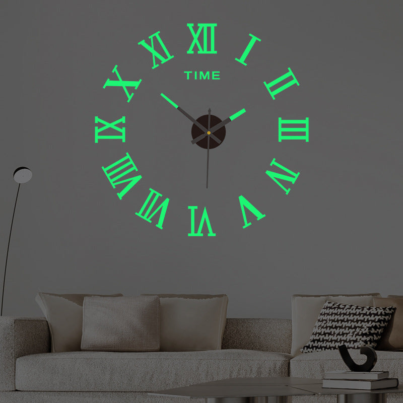 Orologio da parete Numeri neon verde