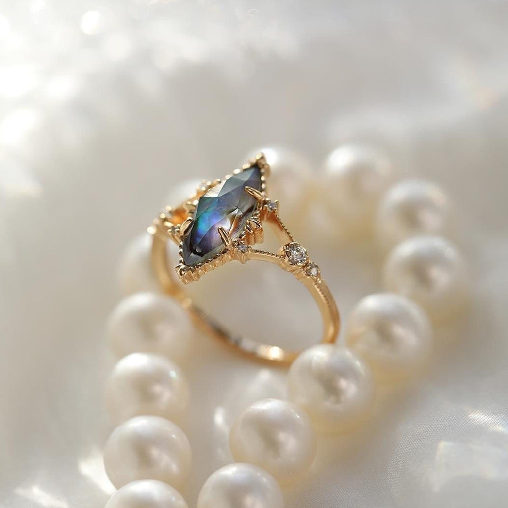 Anello cristallo argento