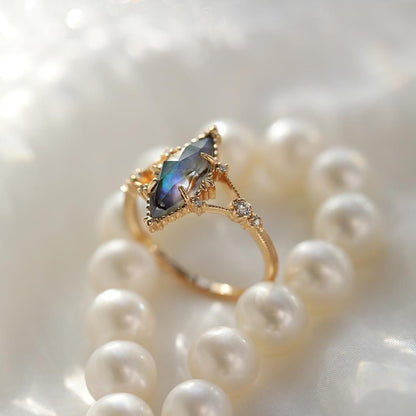 Anello cristallo argento