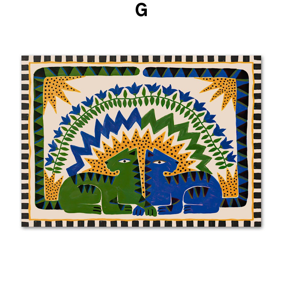 Quadro tigre astratto