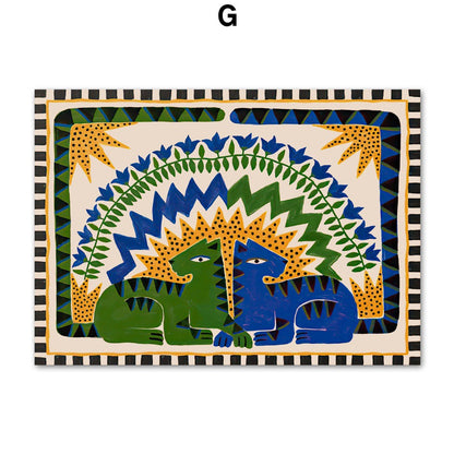 Quadro tigre astratto