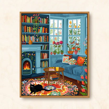 Quadro gatto fumetto