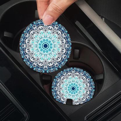 Sottobicchiere turchese mandala arabesco