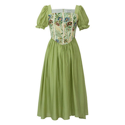 Vestito vintage collo quadro