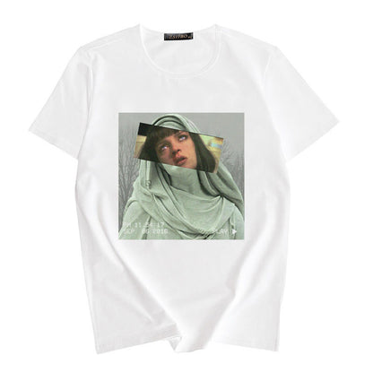 T-shirt stampa olio collo tondo