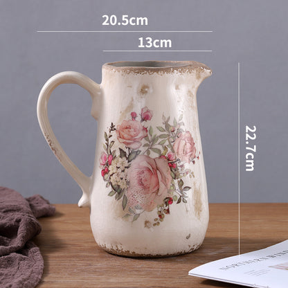 Vaso Ceramica Retro Francese