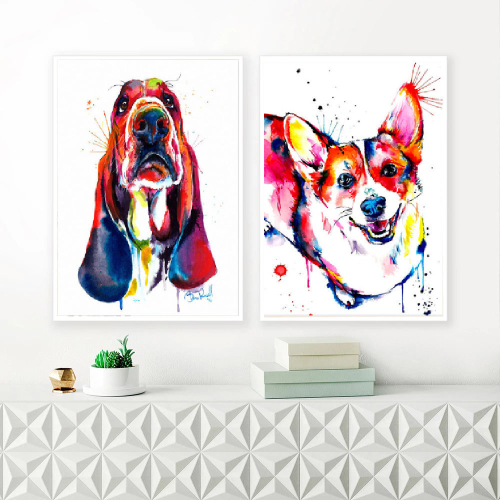 Quadro cane colorato