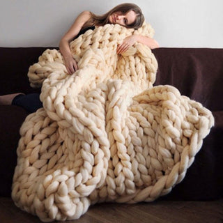 Coperta lana tessuta a mano