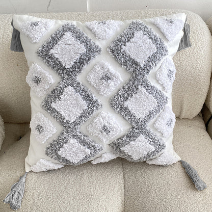 Cuscino boho con nappine