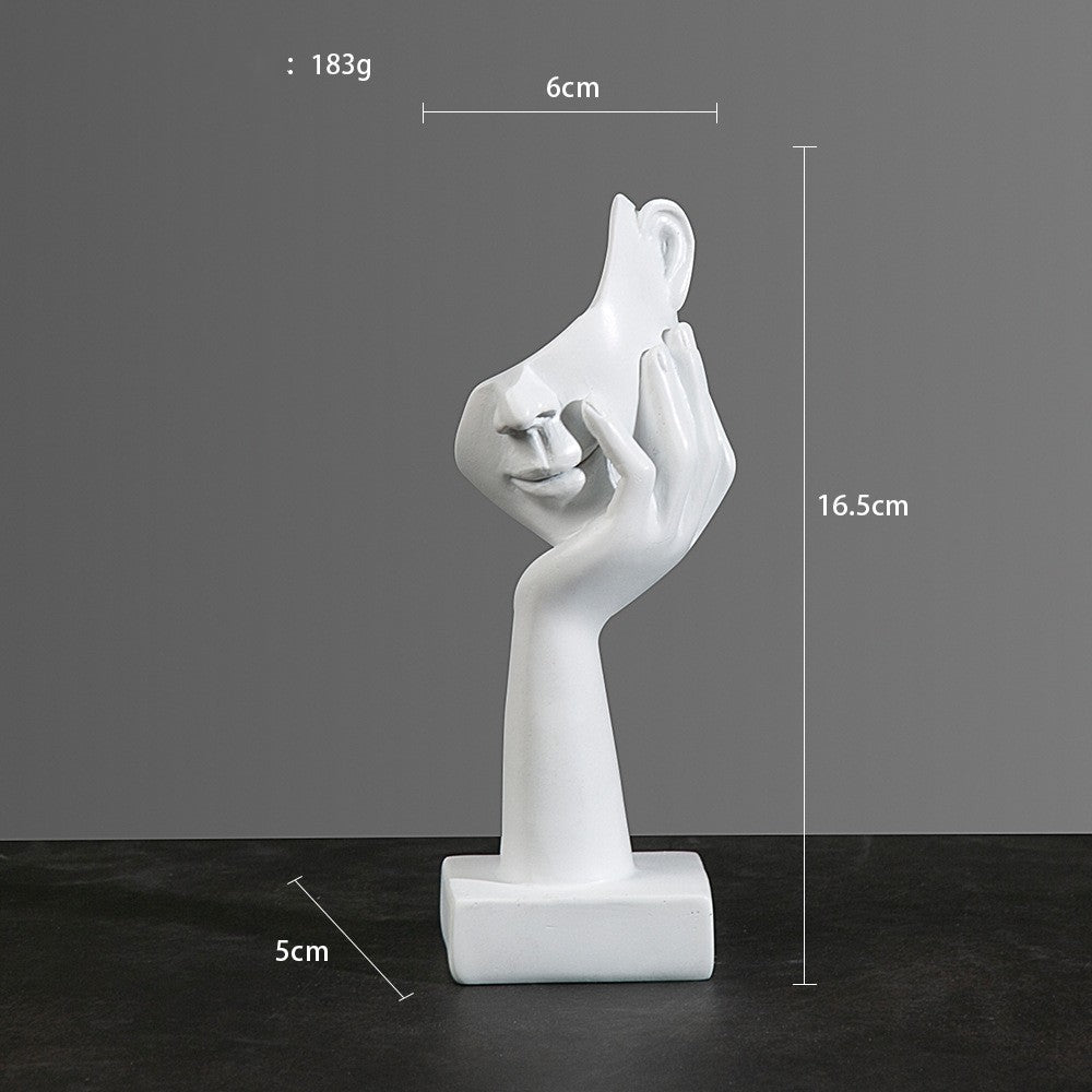 Sculture volti dorate emozioni tre