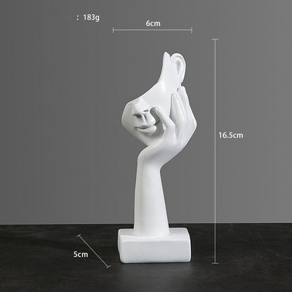 Sculture volti dorate emozioni tre