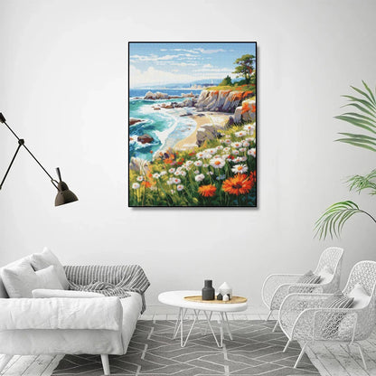 Quadro ricamato paesaggio