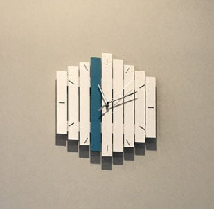 Orologio da parete Legno scuro geometrico