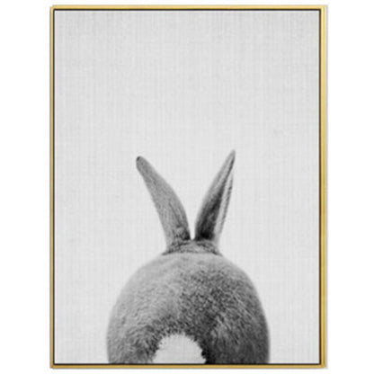 Poster Coda di coniglio in bianco e nero