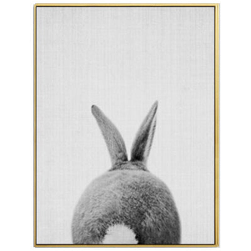 Poster Coda di coniglio in bianco e nero