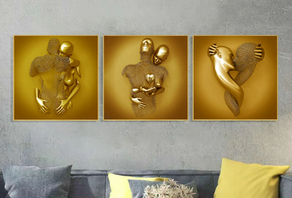 Quadro statua metallo