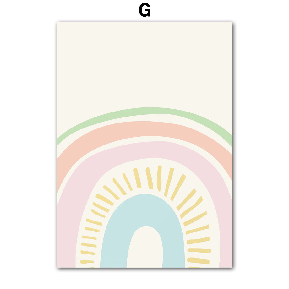 Quadro girasole e arcobaleno