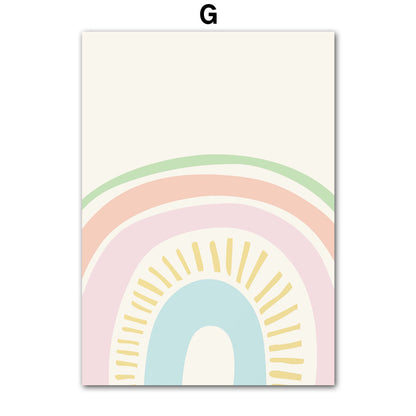 Quadro girasole e arcobaleno