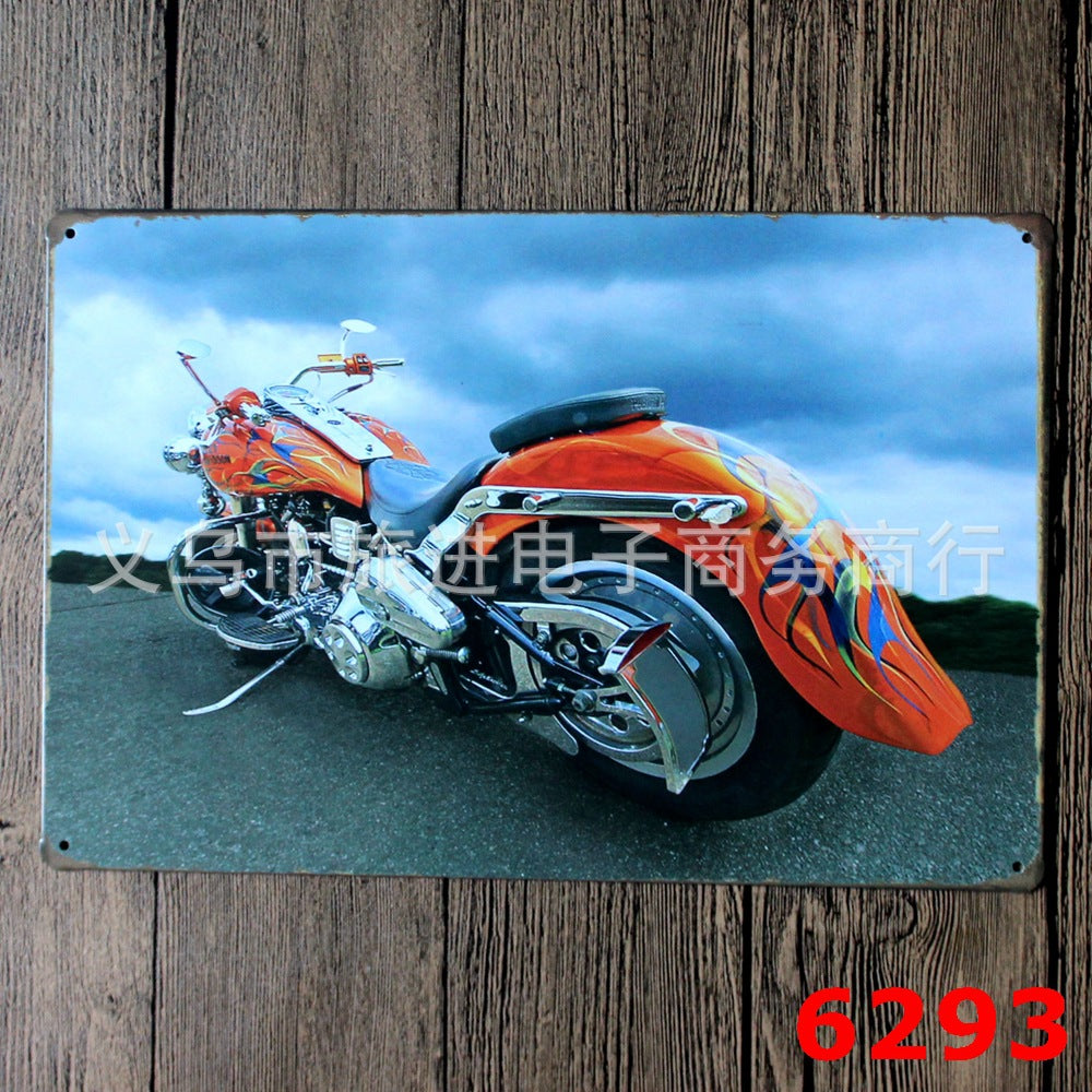 Decorazione motocicletta retrò