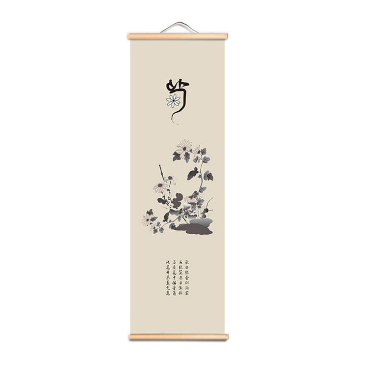 Pittura inchiostro fiori asiatici