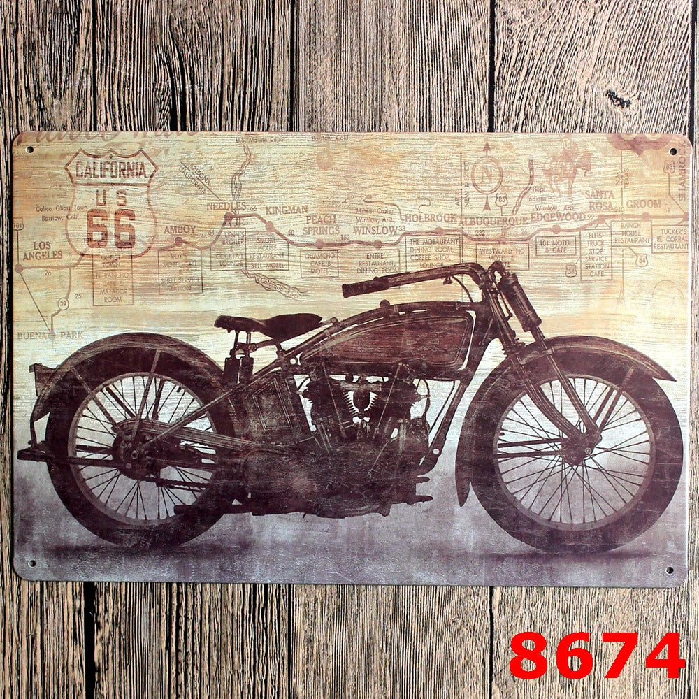 Decorazione motocicletta retrò
