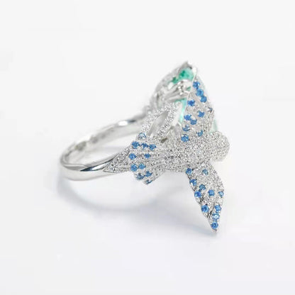 Anello uccello dipinto