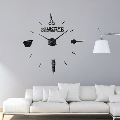Orologio da parete Decal strumenti barbiere