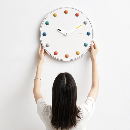 Orologio da parete Sfere teal dorato