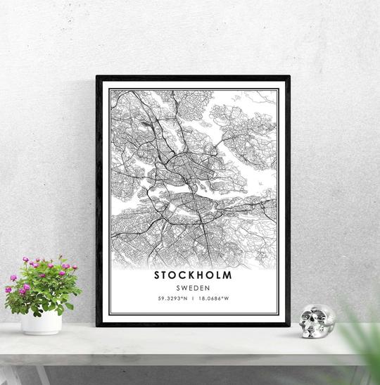Quadro astratto mappa città