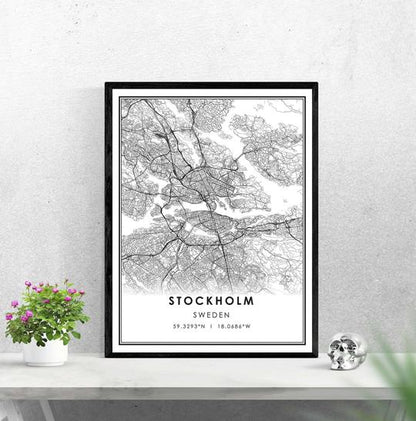 Quadro astratto mappa città