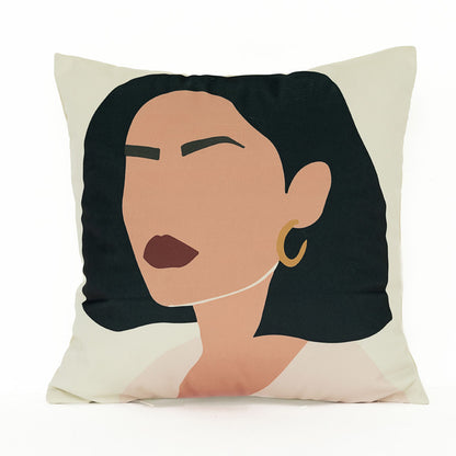 Cuscino lino stampato