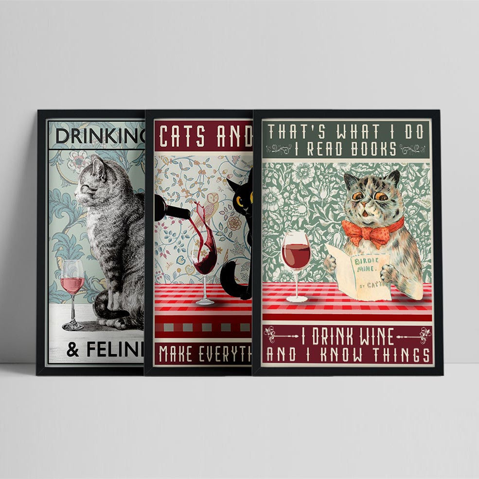Quadro gatto vintage