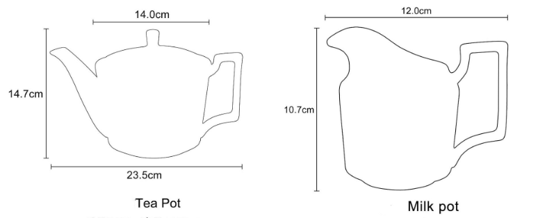 Servizio caffè-tè ceramica pied di gallo