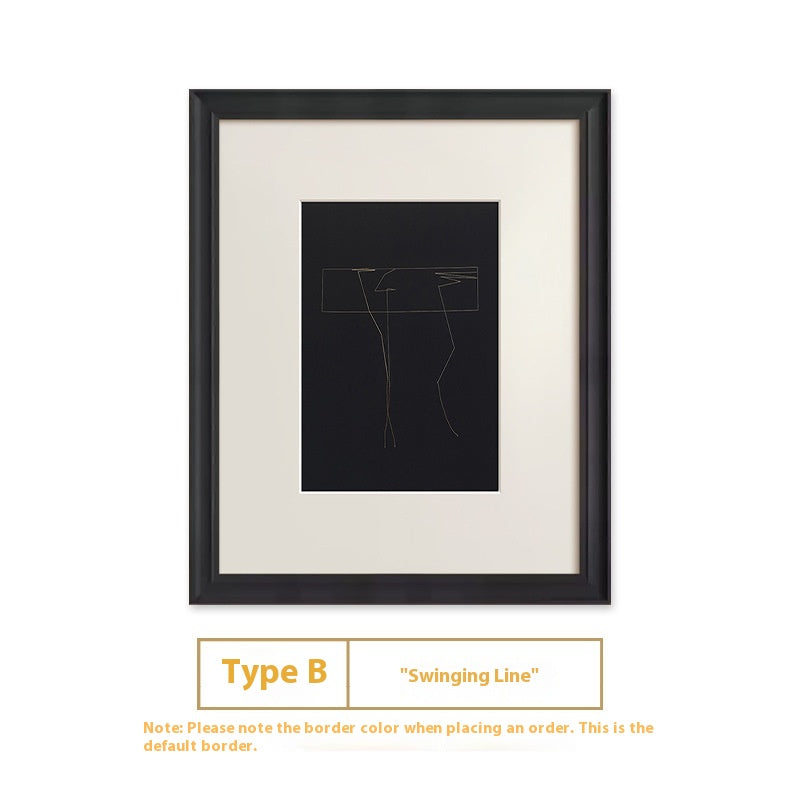 Quadro con linee bianche e nere