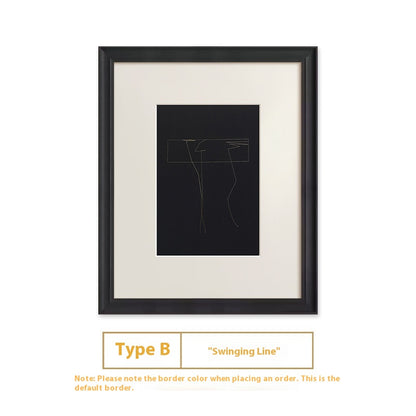 Quadro con linee bianche e nere