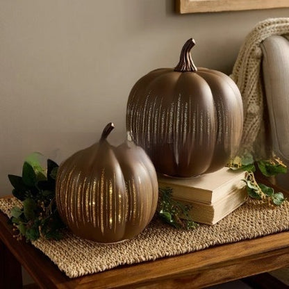 Ornamento Zucca Halloween Vetro